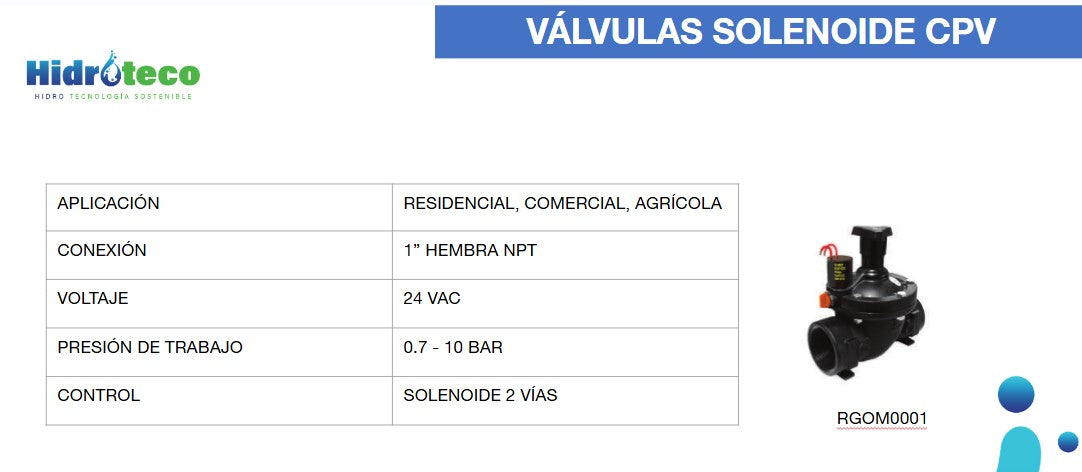 VALVULA SOLENOIDE 1" - 210 24 AC / 56114