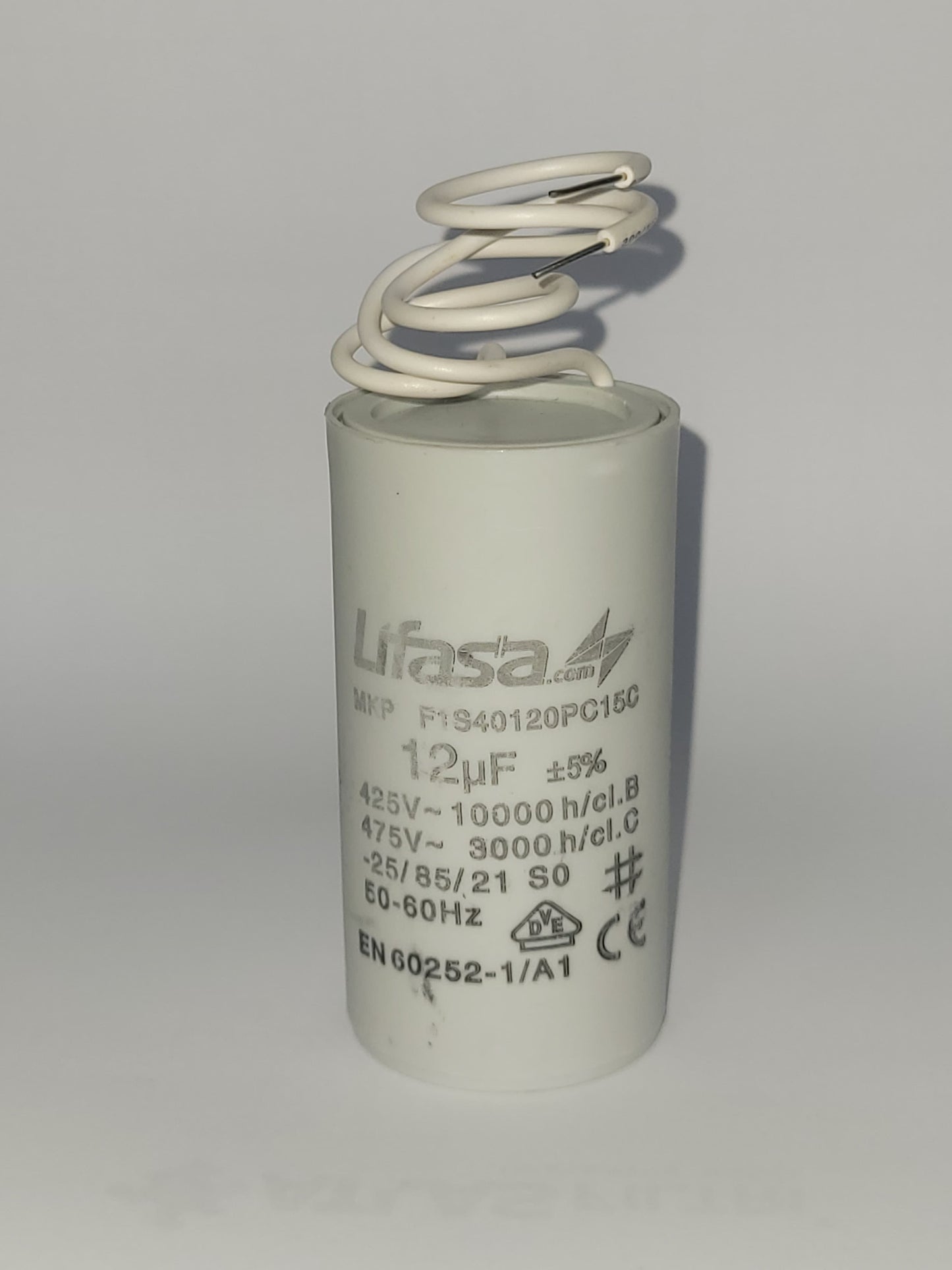CAPACITOR - CONDENSADOR 12 UF CON CABLE 475 VAC / 2051