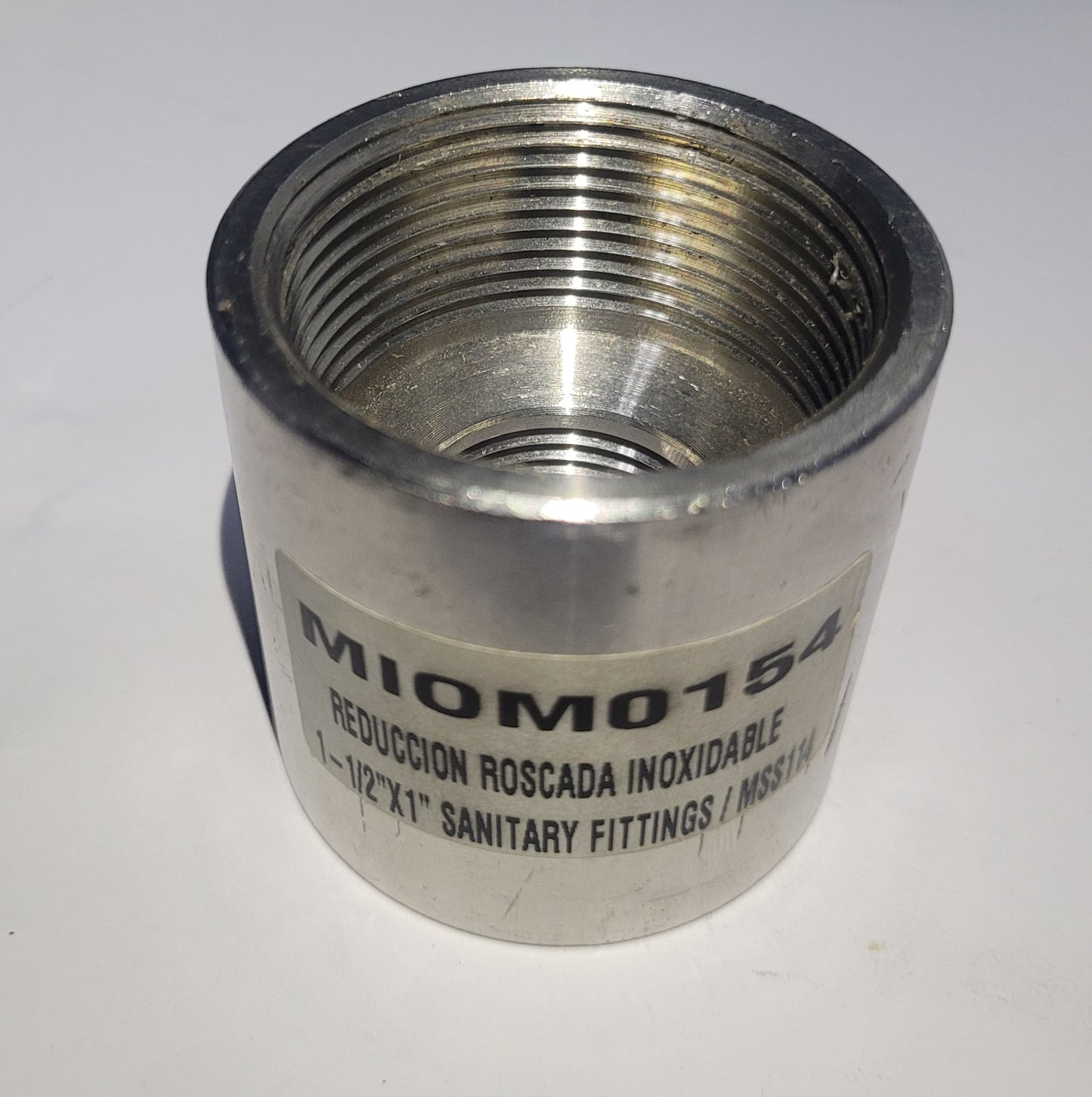 REDUCCION ROSCADA INOXIDABLE 1½" X 1" SANITARY FITTINGS / MSS114