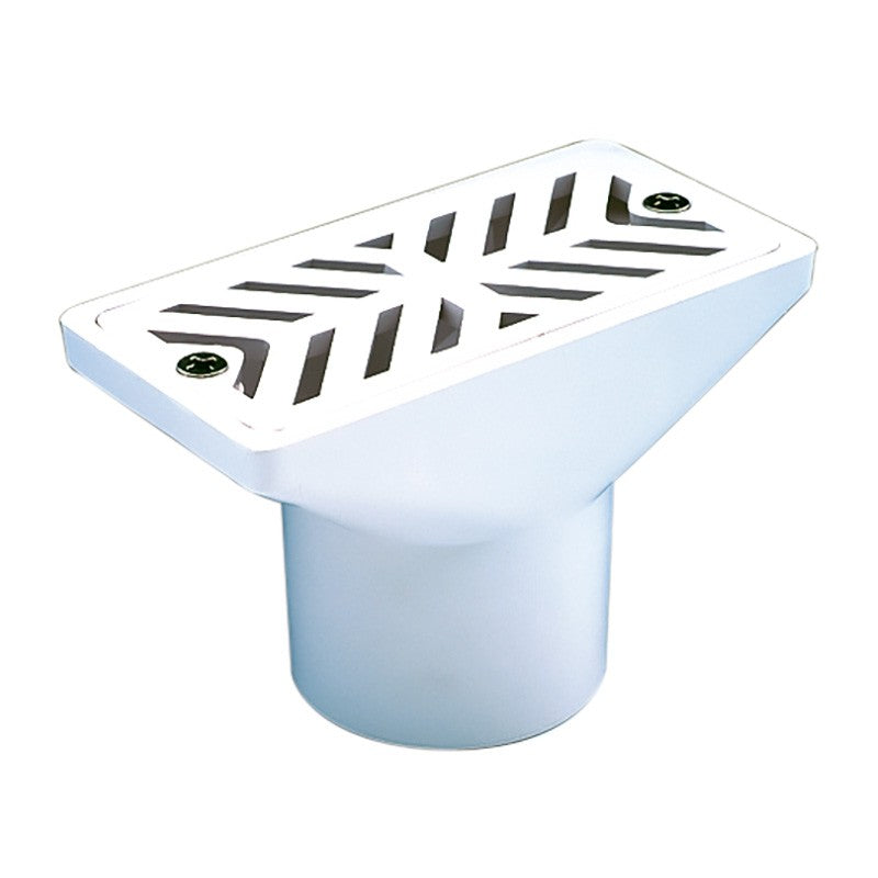 Rejilla rectangular para rebalse y/o drenaje - Astral - Blanco