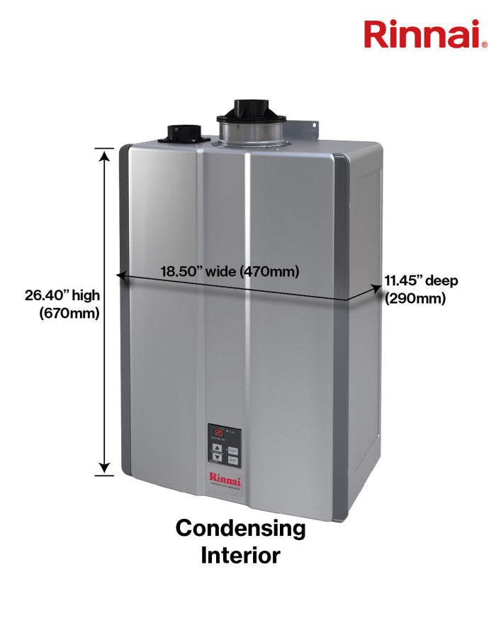 Calentador de paso RINNAI RSC199iP - condensados 199,000 btu/hr