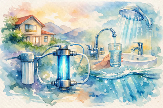 Purificación de agua con luz UV en viviendas