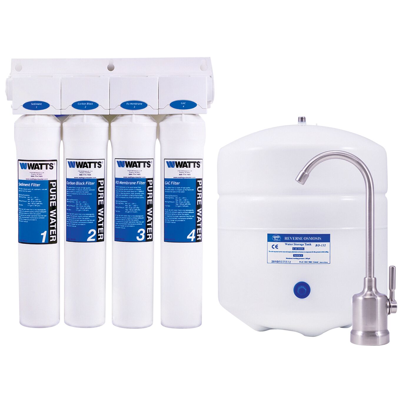 Sistema de Osmosis Inversa para el fregadero - 4 etapas 50 gpd