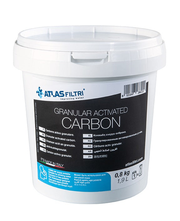 Relleno de carbon activado para cartuchos 4.5"x10" y 4.5"x20" rellenables