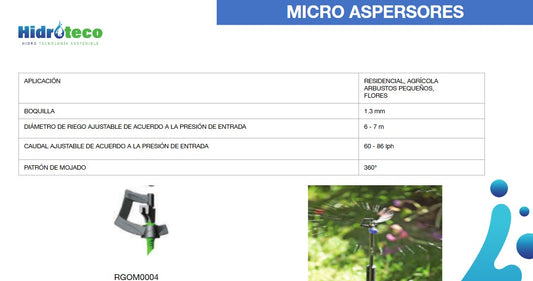 MICRO ASPERSOR 360° RADIO 3-3.5 M / 56429  - RGOM0004
