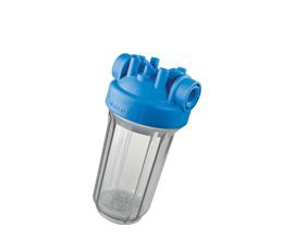Carcasa para filtro BIG 10 transparente - MONO 4.5"x10", 1" NPT