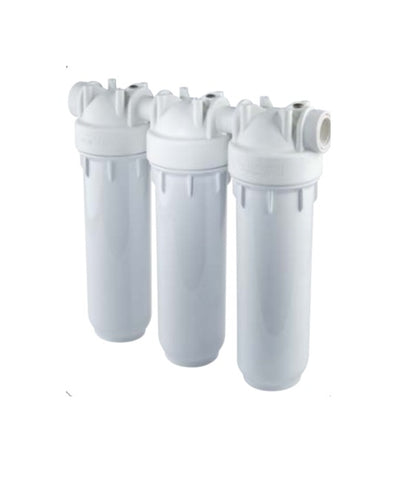 Carcasa para filtro blanca - TRIO 2.5"x10", 1/4" NPT