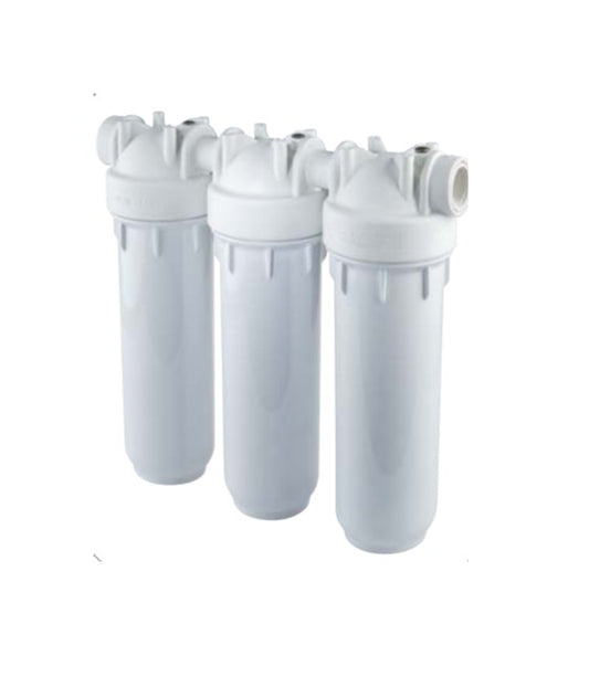 Carcasa para filtro blanca - TRIO 2.5"x10", 1/4" NPT