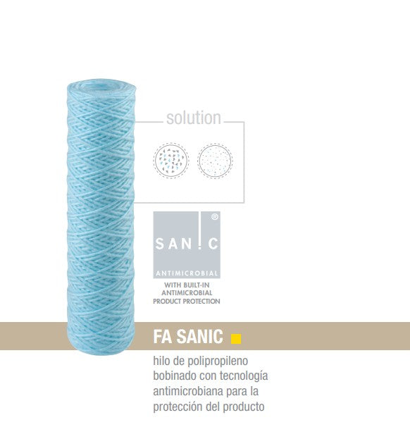 Cartucho de Hilo SANIC 10 micras 2.5"x10" (Antimicrobiano)