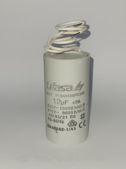 CAPACITOR - CONDENSADOR 12 UF CON CABLE 475 VAC / 2051