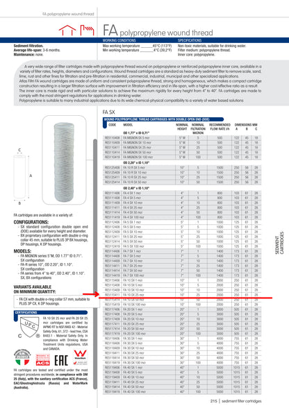 Cartucho de hilo SX de 5 micras 2.5" x 10"
