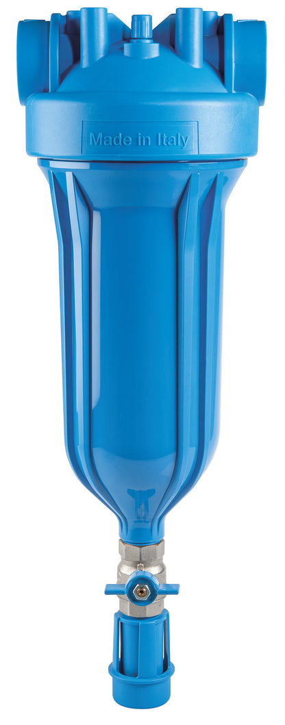 Filtro Auto-limpiante HYDRA  BIG M 1 1/2", malla inoxidable 90 micras, carcasa azul
