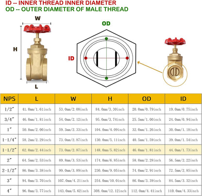 VALVULA DE COMPUERTA 1 1/2" PN 16 - MIOM0407