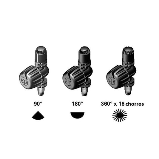 MICRO DIFUSOR AJUSTABLE 360º X 18 CHORROS RADIO 0-3.5 M / 56422