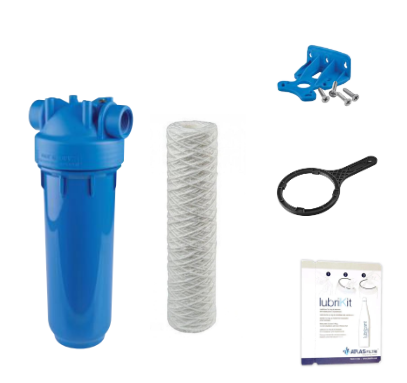 COMBO 2:  filtración de sedimentos para punto de uso - 5 micras - carcasa azul