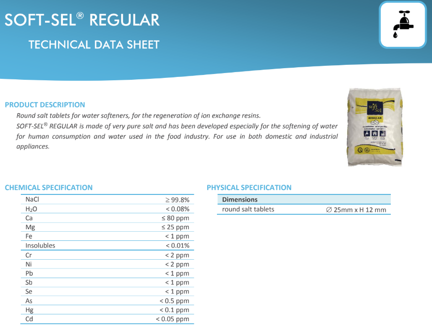 Sal SOFTSEL REGULAR - saco de 25 kg