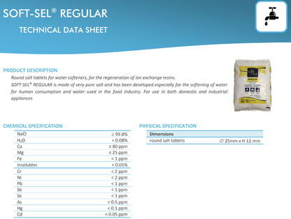 Sal SOFTSEL REGULAR - saco de 25 kg