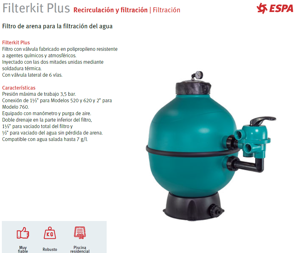 Filtro de arena FKP 760 6LT 2"