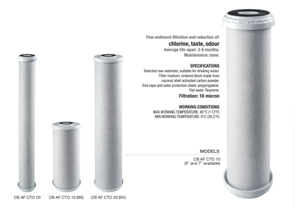Cartucho de carbon en bloque 4.5" x 20"