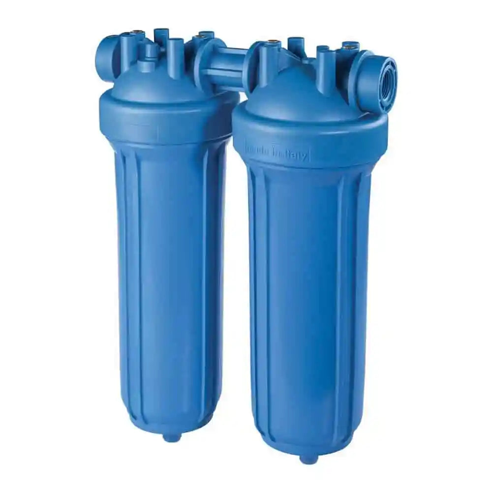 Carcasa para filtro BIG 20 azul - DUO 4.5"x20", 1-1/2" NPT